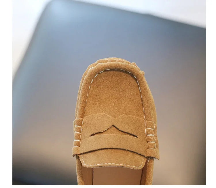 Boy Leather Shoe Fashion Solid Color Versatile Kids School Causal Single Shoes Breathable Non-slip Children Slip-on Flat Loafers
