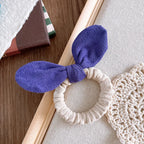 2025 Cute Rabbit Ear Scrunchies Children Girls Gift Elastic Hair Rubber Bands Accessories Tie Hair Ring Rope Headdress Headwear