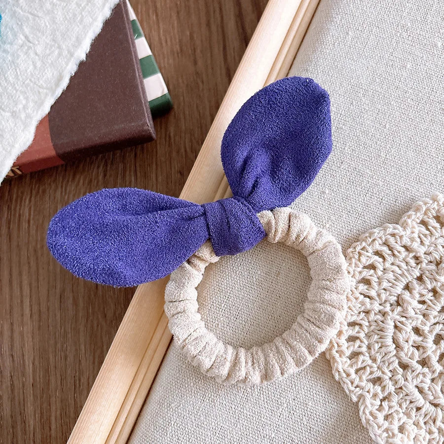 2025 Cute Rabbit Ear Scrunchies Children Girls Gift Elastic Hair Rubber Bands Accessories Tie Hair Ring Rope Headdress Headwear