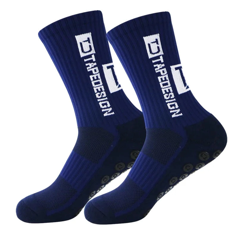 Professional Anti-slip Football Socks Men Women Non-slip Soccer Basketball Tennis Sport Socks Grip Cycling Riding Socks 1 Pair