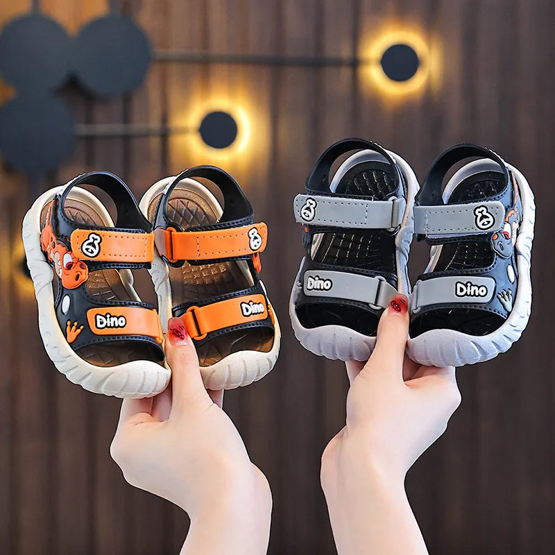 Kids Sport Sandals Breathable Velcro Shoes for Children