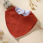 New Cotton Baby Bib Soft Waterproof Triangle Saliva Towel Adjustable Button Print Infant Boy Girl Feeding Burp Cloth Cute Bibs