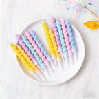6/12/48pcs/1case Birthday Candles Spiral Cake Candles  Long Thin Cake Candles For Wedding Party And Cake Decoration
