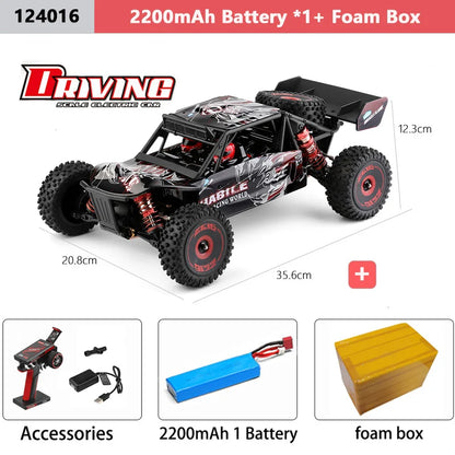 WLtoys 124016 V8 RC Car 75 KM/H High Speed 4WD Drift Off-Road