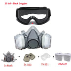 6200 Half Face Dust Mask – 503 5N11 Particle Filters & Goggles Set