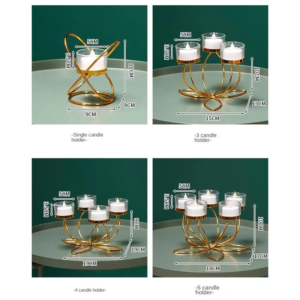Metal Candlestick Holder Iron Candle Holders for Romantic Candlelight Dinner Props Table Decoration Retro Bedroom  Ornaments