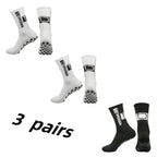3Pairs/Lot New in ANTI SLIP Tapedesign Football Socks Mid Calf Non-Slip Soccer Sport Cycling Sports Mens Sock Women
