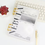 A5 A6 Frosting  Thick line Acrylic Loose Leaf Binder Cover DIY Account Book Journal Planner Office Stationery Supplies