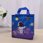 12Pcs Astronaut Theme Non Woven Gift Packaging Bag Galaxy Outer Space Shopping School Bag for Birthday Baby Shower Party Decor