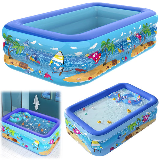 Inflatable Cartoon Baby Swimming Pool for Indoor & Outdoor Play