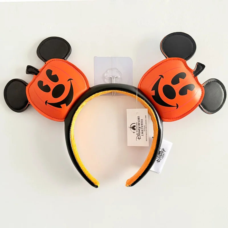 Disney Princess Headband Mickey Ear Rapunzel Sequin Bow Hair Hoop Birthday Gift Girl Accessories Halloween Gift Christmas Jack