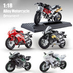 Model Diecast Motocycle Toys Ornament, 1:18/1:36 Car Rotating Rubber Rires Desktop Ornament Gifts