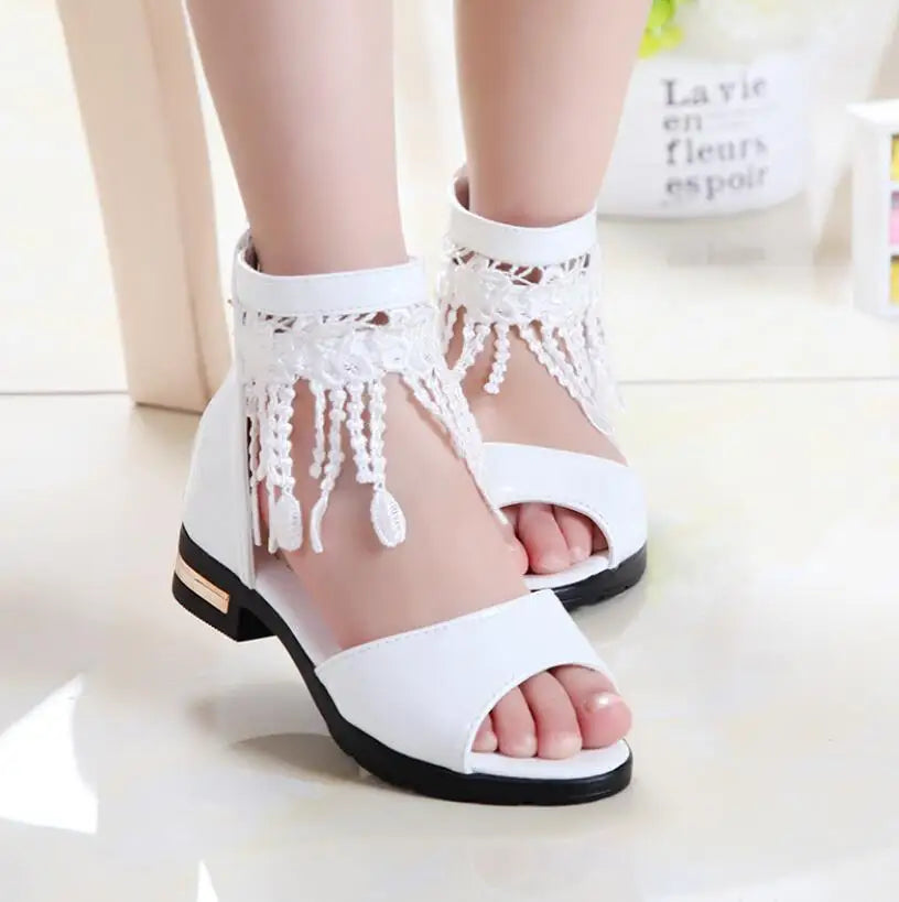 Girls Bow Sandals Princess Summer Shoes for Kids Fashion Cute Beach Wear