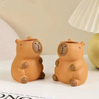 Cute Capybara Shaped Pen Holder Multifunctional Makeup Brush Organizer Desktop Storage Office Home Desk Decor Holiday Gift