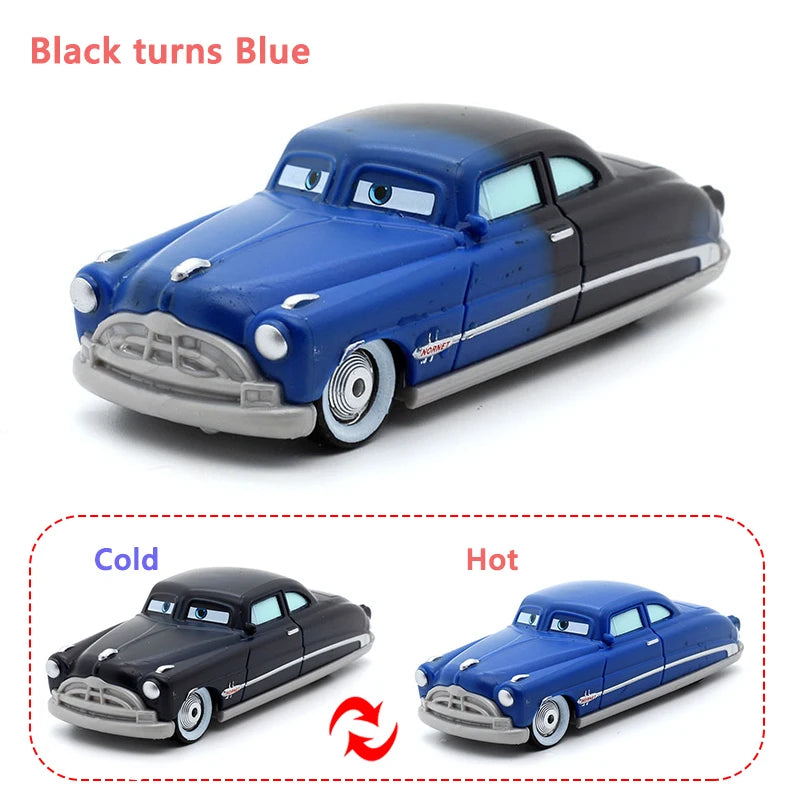 Pixar Cars Color Changing Toy Car Anime Figures Lightning McQueen Doc Hudson Metal Die Casting Model Children's Birthday Gifts