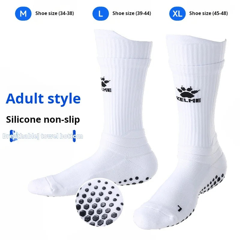 Kelme Football Socks Men's Middle Tube Thick Towel Bottom Youth Professional Competition Training Non Slip Socks
