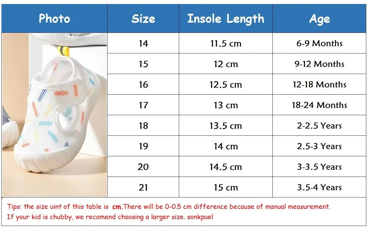 Kids Air Mesh Sandals Lightweight First Walker Shoes for Toddlers