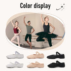 Canvas Ballet Shoes Split Sole Dance Slippers for Kids Adults