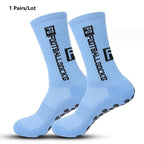 1 Pair Non Slip Soccer Socks Men Non Skid Grip Football Basketball Sport Cycling Socks 2025 New