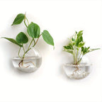 2/4/6 Pack Wall Hanging Glass Terrarium - Self-Watering Hydroponic Planter for Home Office Decor, Handmade Round Crystal Vase