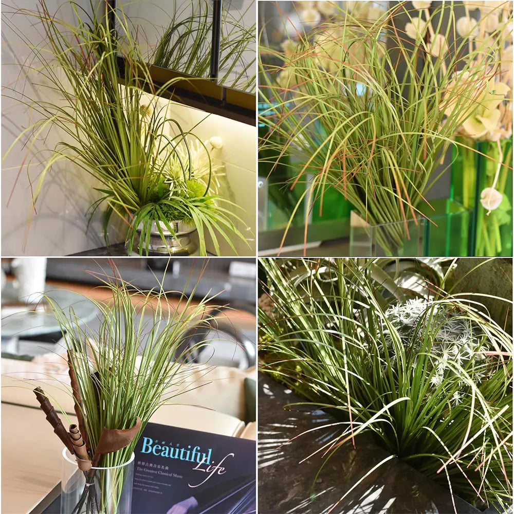 5Pcs Artificial Onion Grass Fake Greenery For DIY Wedding Venue Home Decor Potted Ornament Fake Plant Outdoor Garden Decoration