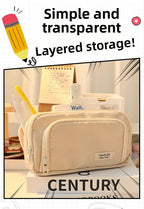 Large Capacity Simple and Versatile Japanese Pencil Case Stationery Box for Female Primary School Students, Junior High School S