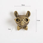 Antique Bronze Resin Animal Pendant Golden Deer Head Wall Storage Hook Up Background Wall Accessories Decorative Figurines