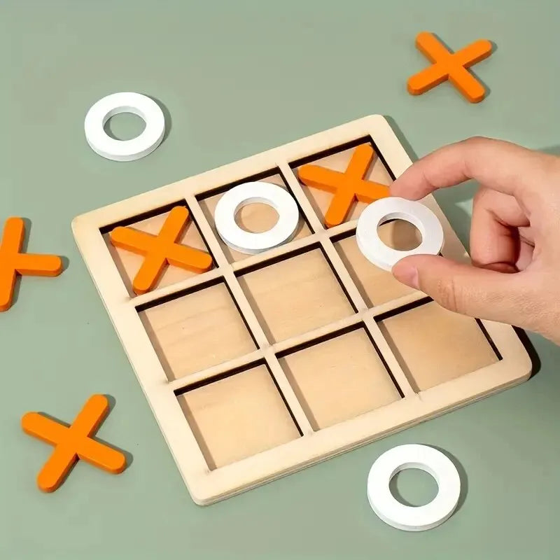 Montessori Wooden Mini Chess Puzzle Game – Brain Training Toy for Kids