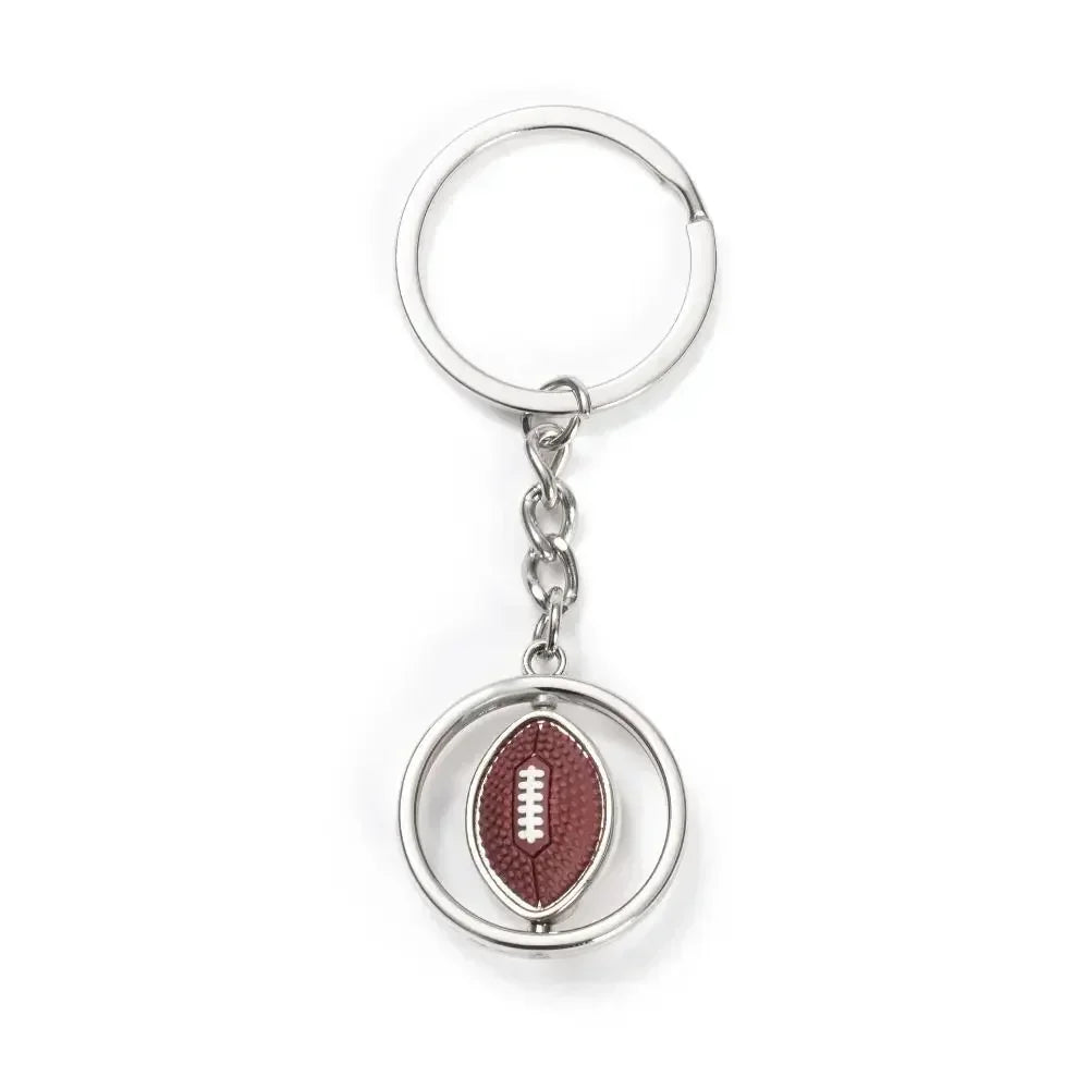Leather Football Keychain New Exquisite Key Chain Souvenir Decoration Toy Keyring Ring School Reward for Kid Pendant Accessory