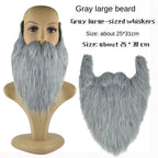 Pirate beard and sideburns simulation facial hair set for Halloween masquerade party stage costume