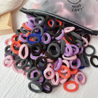 50/100Pcs Colorful Basic Nylon Ealstic Hair Ties for Girls Ponytail Hold Scrunchie Rubber Band Kid Fashion Hair Accessories
