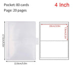 3/4/5/6 Inch 80/160 Slots Transparent Photo Album Idol Photocard Holder Idol Star Card Collect Book Creative Photo Card Holder