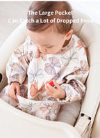 New Children Feeding Aprons Long Sleeve Baby Bib with Pocket Full Cover Baby Bibs with Pocket Waterproof Long Sleeve Bibs