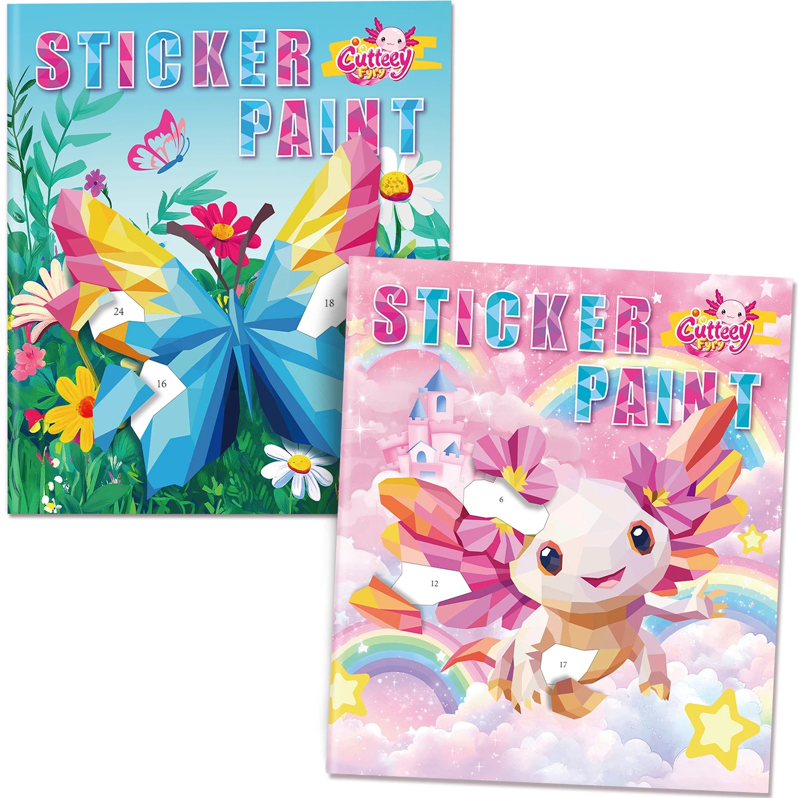 1/2PCS CutteeyFyry Sticker Book By Number Unicorn Stickers Paint Book For Kids Paint by Number Sticker Book Keep Kids Busy