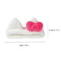 3PCS White Pink Plush Hair Set, Cat Ear Headband & Scrunchies, Cute Fuzzy Hair Accessories, Stylish Daily Hair Decor