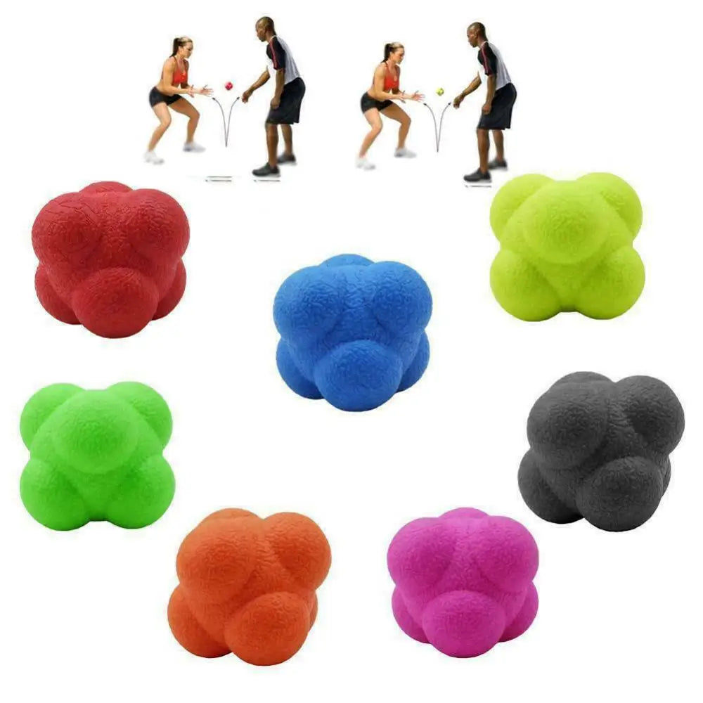 Hexagonal Reaction Ball Fitness Sport Speed Agility Reflex- Skills Training Unpredictable Reaction Ball Outdoor Fun Ball Toys