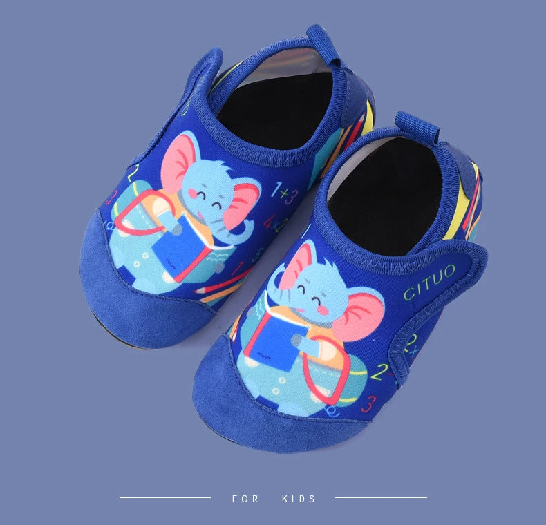 2024 New Children Beach Shoes Water Socks Boys And Girls Home Shoes Baby Indoor Socks Cartoon Unicorn Kids Slippers