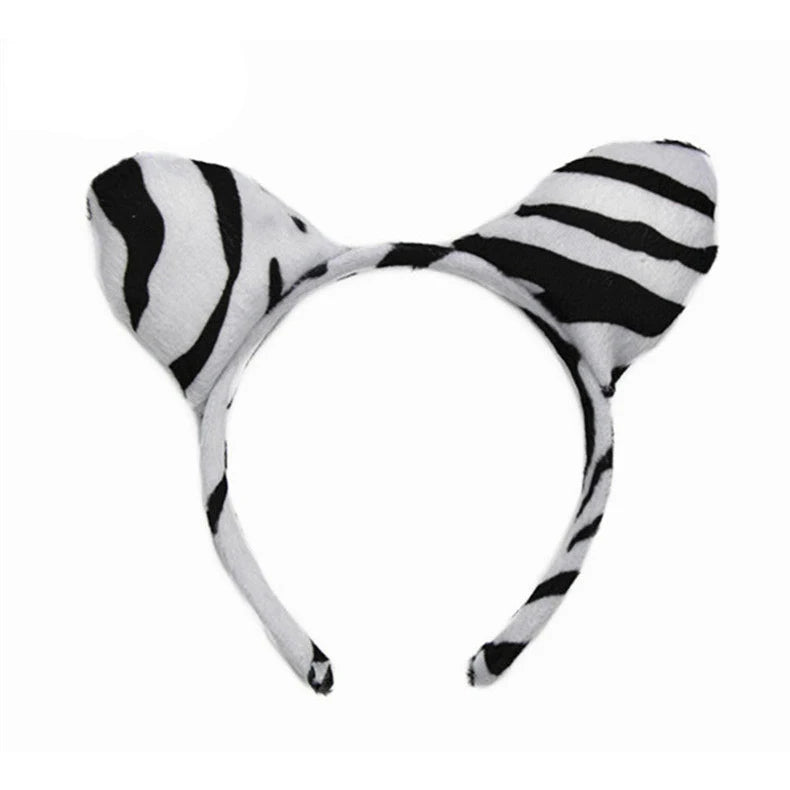 Cute Cartoon Animal Headgear Cosplay Anime Frog Monkey Tiger Masquerade Halloween Party Props Kawaii Cat Headband Birthday Gifts