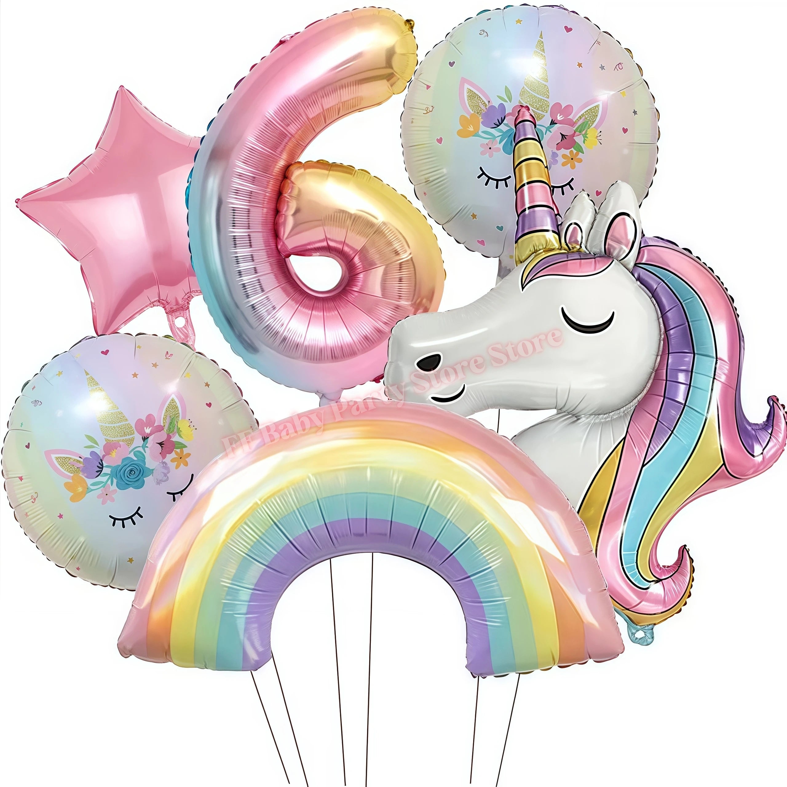 Kids Girls Unicorn Birthday Party Decoration Plate Cup Happy 1st Unicorn 3D Balloon Kid Favors Gift Wedding Baby Shower Supplies