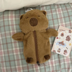 Creative Plush Capybara Pen Bag Large Capacity Pencil Case Multifunctional Stationery Storage Bag Pen Bag Gift