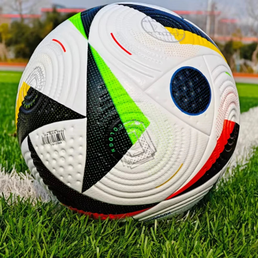 Soccer Ball Size 5 with Pump, Waterproof PU Leather - Professional Training & Official Match Ball, for Outdoor & Indoor Games