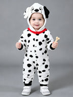 Umorden Baby Dalmatians Spotty Dog Costume Kigurumi Cartoon Animal Rompers Infant Toddler Jumpsuit Flannel Halloween Fancy Dress