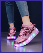 Sneakers Roller Shoes Dual-Use Skates for Kids and Adults