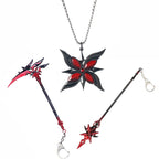 Game Impact Arlecchino Crimson Moon's Semblance Model Sword Cosplay Anime Hero Halloween Party Costume Necklace Fans Collections