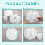 360° Rotating Desk Organizer With 7 Removable Bins Multi- Pen Holder Offices Accessories Stationery Pencil Office School