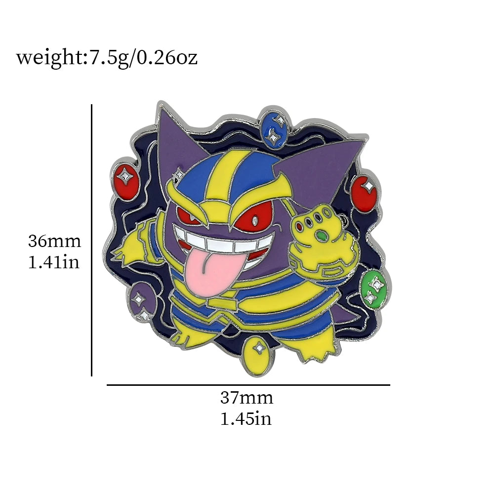 Gengar Cartoon Brooches Anime Enamel Lapel Pins for Backpack Accessories Fans Collection Brooches Jewelry Gift