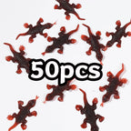 50pcs Realistic Bugs Funny Toy Fake Cockroach Novelty Insects Halloween Prank Simulation Tricky Disgusting Scary Party Supplies