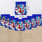 1/4/12Pc Cute Spider Nonwoven Loot Bag Drawstring Pockets Birthday Gift Bags for His Amazing Friends Party Supplies Spider Gifts