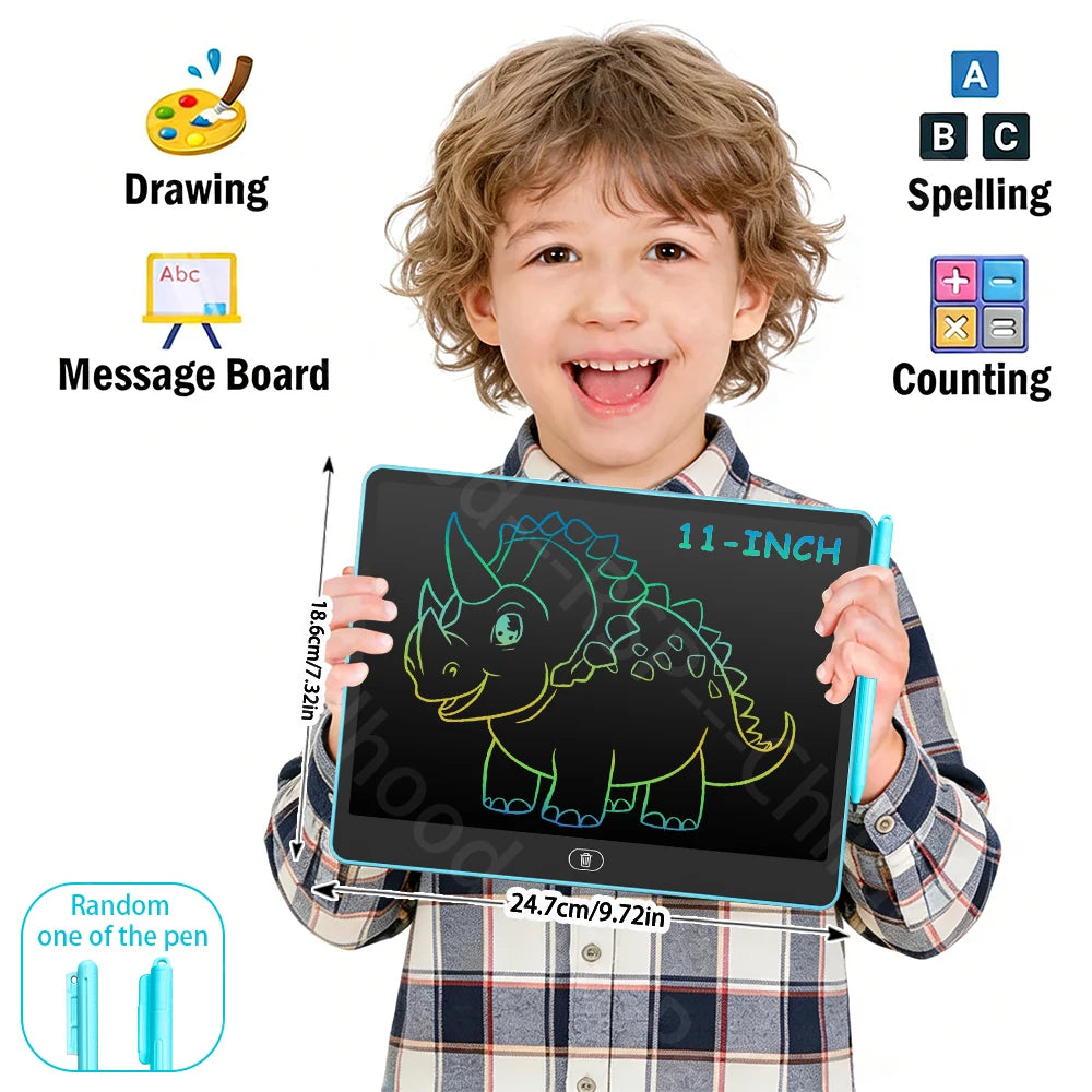 8/11/13/16 Inch LCD Drawing Tablet Writing Board Kids Doodle Painting Handwriting Pad Toy for 3 4 5 6 7 8 Years Girls Boys Gifts