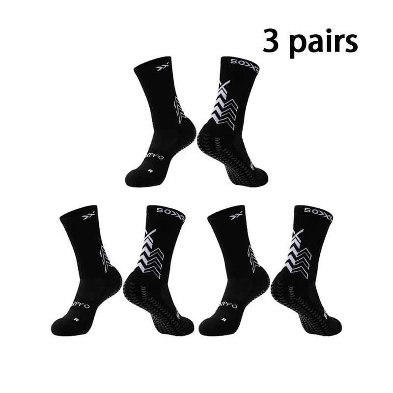 1/2/3 Pairs Soccer Socks Gym Socks Football Socks Men Women Non-slip Elastic Sport Grip Socks Floor Yoga Socks Cycling Socks